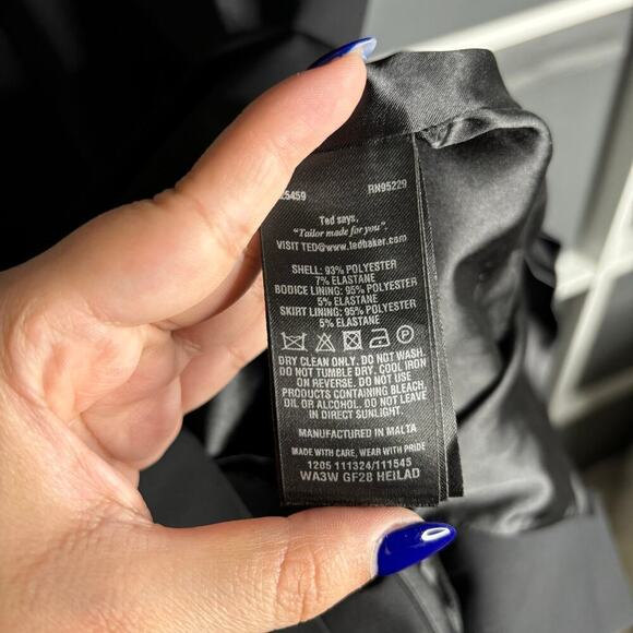 Ted Baker Sheath Dress Black Size 4 - Picture 4 of 4